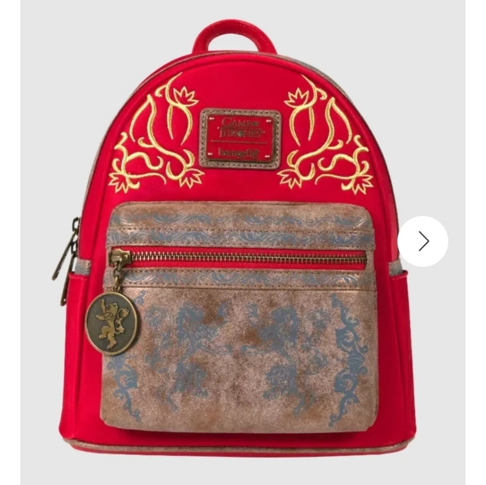 Loungefly Game Of Thrones HBO Mini Backpack Bag Red NWT - Picture 2 of 13